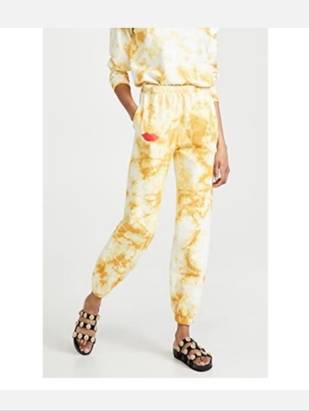 CLARE V SWEATPANTS MARIGOLD CLOUD TIE DYE